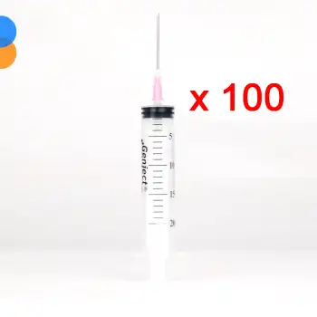Genject 20ml (Contalı) 3P Pembe Uçlu Enjektör 100lü Kutu