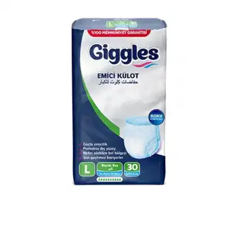 Giggles Emici Külot Large (L) Hasta Bezi | 30 Adet