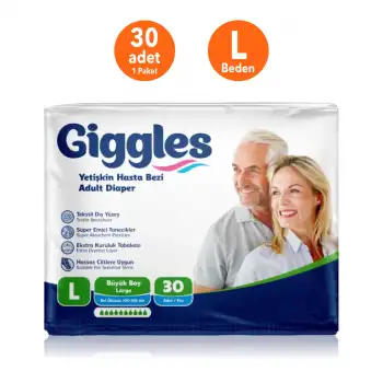 Giggles Yetişkin Bel Bağlamalı Hasta Bezi Large (L) - 30 Adet
