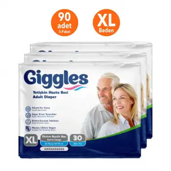 Giggles Yetişkin Bel Bağlamalı Large (XL) Hasta Bezi - 90 Adet