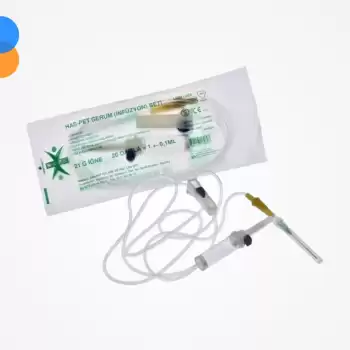 Haspet İnfüzyon Seti (Serum Seti) Kilitli Yeşil Uçlu - 1 Adet
