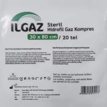 Ilgaz Steril 30x80-20 Tel 2li Paket Gaz Kompress Spanç 10lu