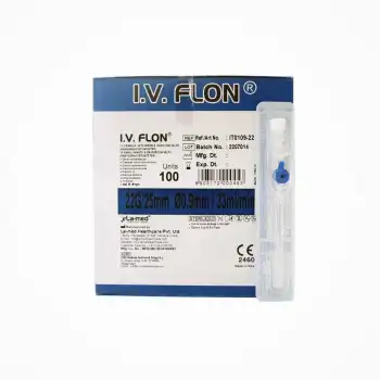 IV FLON Branül (İntraket) Mavi 22G - 100lü Kutu