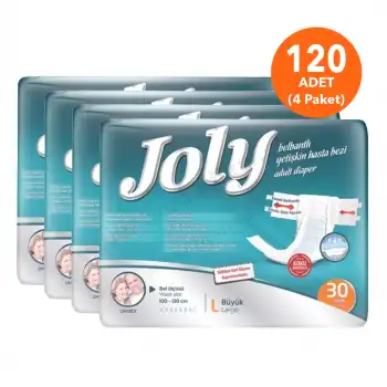 Joly Hasta Bezi Belbantlı Large Büyük Boy (L) 120 adet - Hasta Bezi
