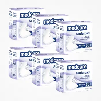 Medcare Yatak Koruyucu 60cm x 90cm 30 lu Paket x 6 Paket (180 Adet)