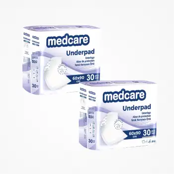 Medcare Yatak Koruyucu 60cm x 90cm 30lu Paket x 2 Paket (60 Adet)