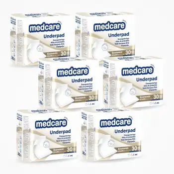 Medcare Yatak Koruyucu 60cm x 90cm - 30lu Paket x 6 Paket (180 Adet)