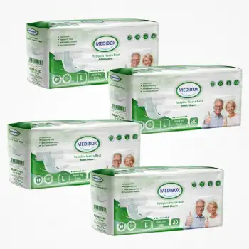 Medibox Yetişkin Bel Bantlı Hasta Bezi (L) Large | 120 Adet
