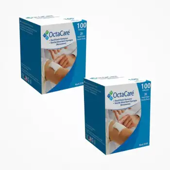 Octacare Emici Gazlı Kompres (Nonwoven) Steril 7,5cm x 7,5cm 100lü Kutu x 2 Kutu