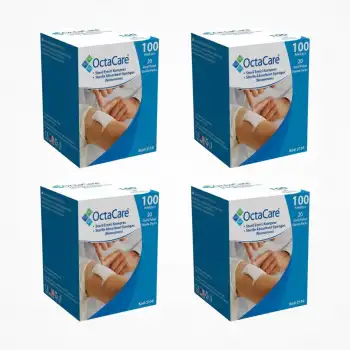 Octacare Emici Gazlı Kompres (Nonwoven) Steril 7,5cm x 7,5cm 100lü Kutu x 4 Kutu