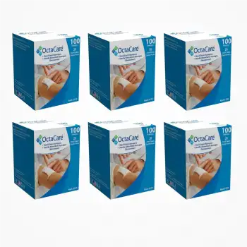 Octacare Emici Gazlı Kompres (Nonwoven) Steril 7,5cm x 7,5cm 100lü Kutu x 6 Kutu