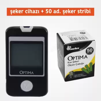 Optima Şeker Ölçüm Cihazı + Şeker Stribi 50li