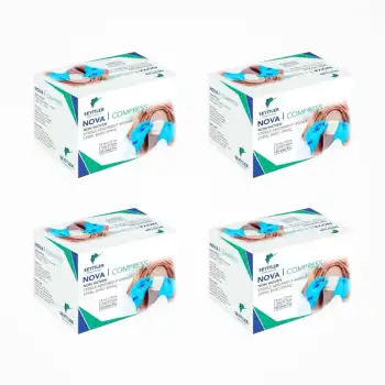 Seyitler Nova Nonwoven Kompres Steril 7,5cm x 7,5cm Spanç 100lü Kutu - 4 Kutu