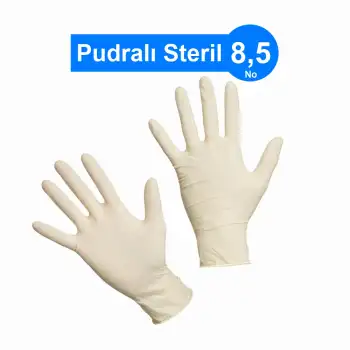Steril Eldiven Lateks Pudralı 50li Kutu - No: 8,5