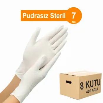 Steril Eldiven Pudrasız No: 7 - 1 Koli - 400 Adet