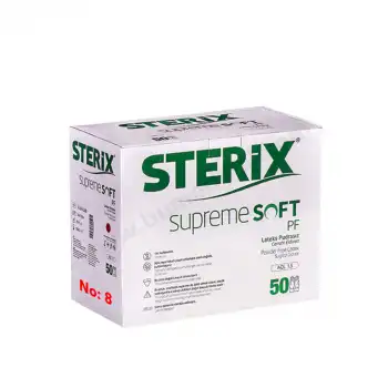 Sterix Steril Eldiven Pudrasız 50li Kutu - No: 8