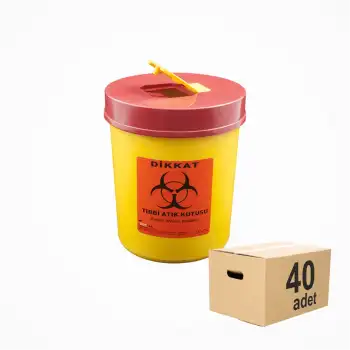 Tıbbi Atık Kovası 1,3 Lt | 40 Adet