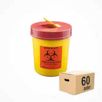Tıbbi Atık Kovası 1,3 Lt | 60 Adet