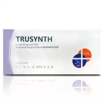 Trusynth PGA Sütür No:4/0 75cm Keskin 20mm