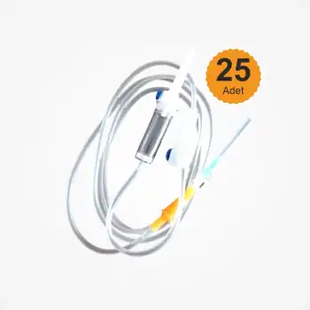 Türkplast Serum Seti (İnfüzyon Seti) VİDALI Yeşil Uçlu 25li Paket