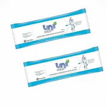 Unimed Antibakteriyel Vücut Yıkama Havlusu 50li Paket x 2 Paket