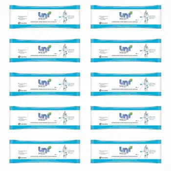Unimed Antibakteriyel Vücut Yıkama Havlusu 50li Paket x 10 Paket