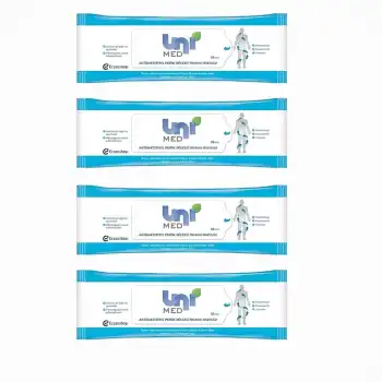 Unimed Antibakteriyel Vücut Yıkama Havlusu 50li Paket x 4 Paket