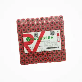 Vakumlu Boş Kan Alma Tüpü Kırmızı Kapak 4 ML - 100lü Paket