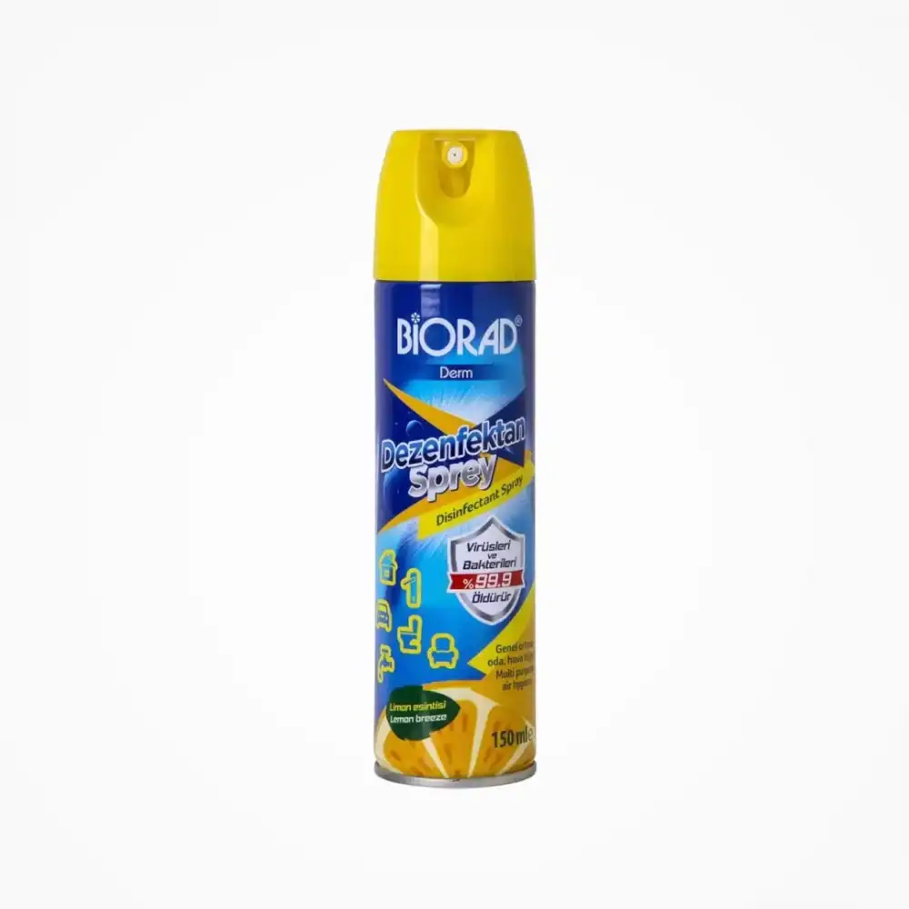 Biorad Parfümlü Dezenfektan Sprey Limon Kokulu 150ml - 12 Adet