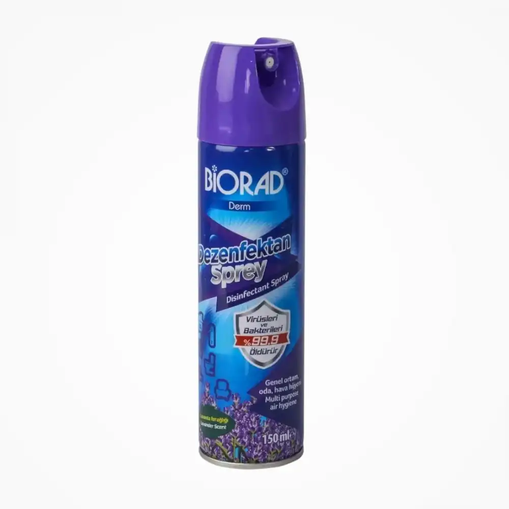 Biorad Parfümlü Dezenfektan Sprey Lavanta Kokulu 150ml - 12 Adet