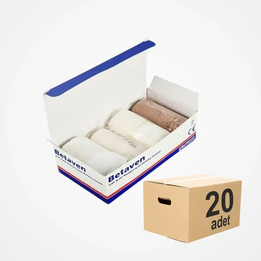 Betaven Dörtlü Çok Katlı Kompresyon Bandaj Sistemi - 20 Paket