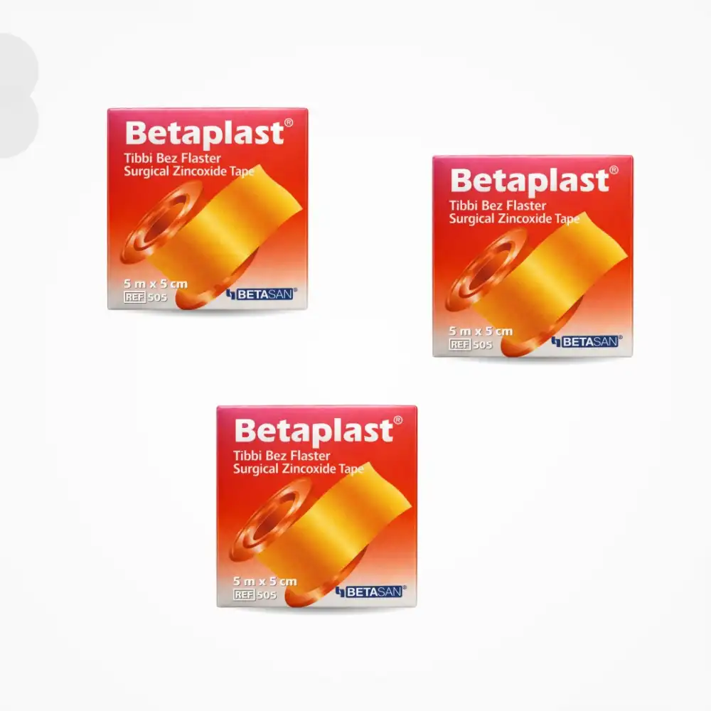 BetaPlast Tıbbi Bez Flaster 5cm x 5m - 3 Adet