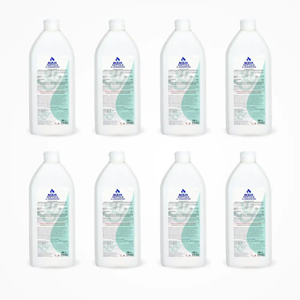 Aqua El ve Cilt (Septica) Dezenfektanı 1LT - 8 Adet