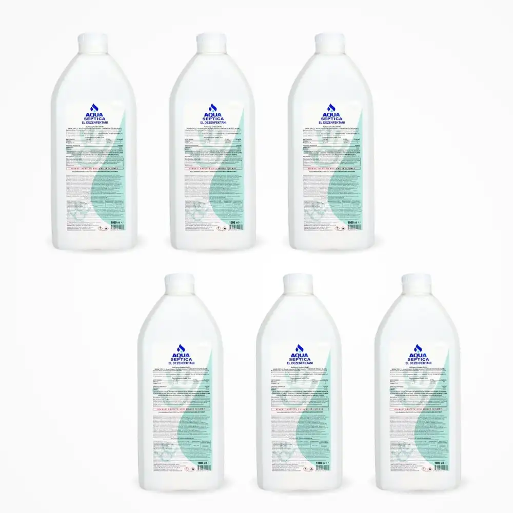 Aqua El ve Cilt (Septica) Dezenfektanı 1LT - 6 Adet