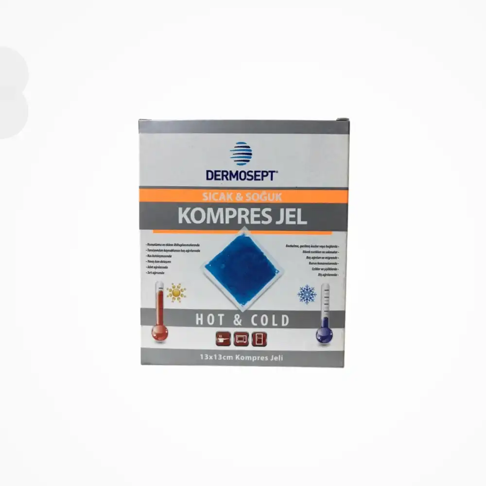 Dermosept Termojel (Sıcak Soğuk Kompres) Kılıf Kutulu 13cm x 13cm - 10 Adet
