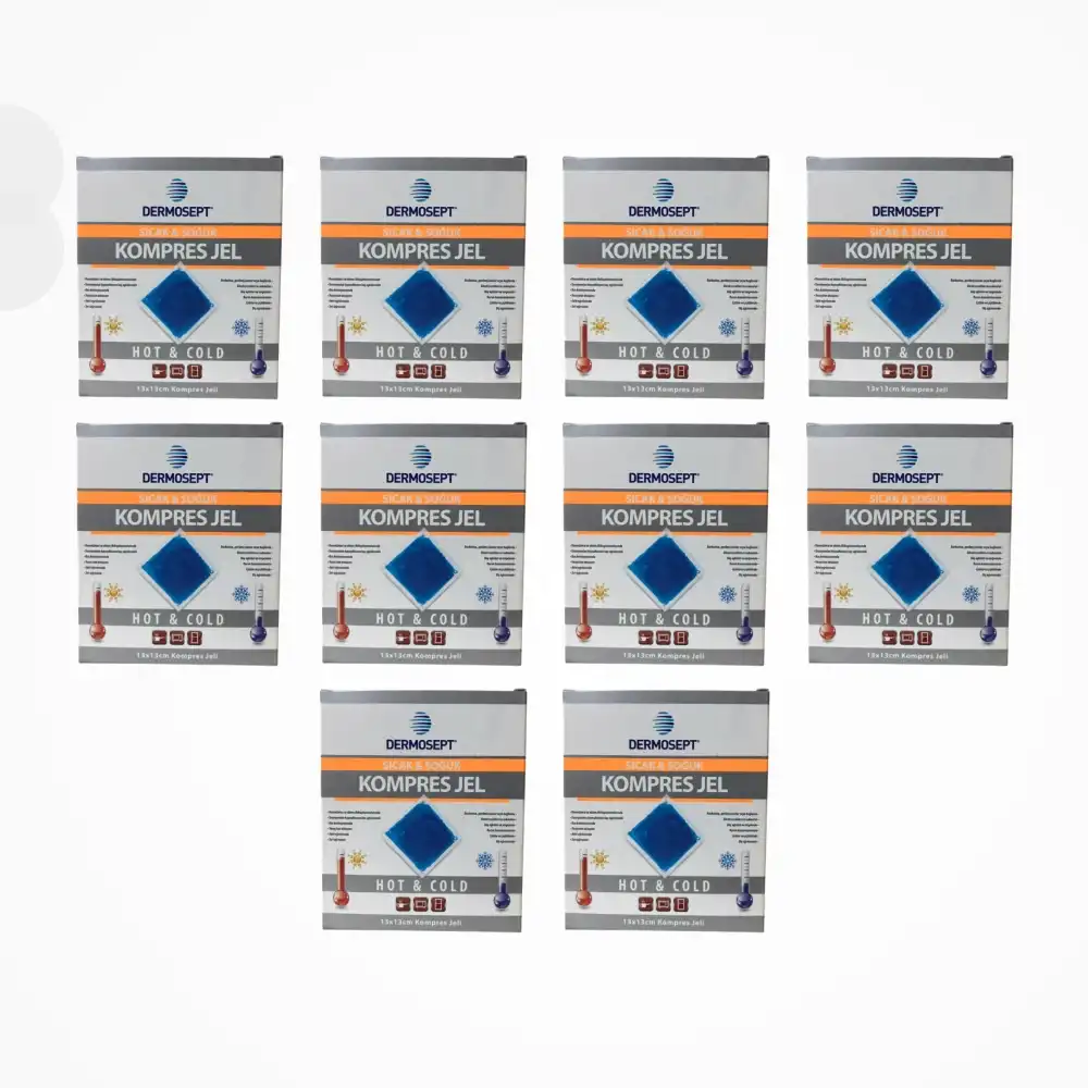 Dermosept Termojel (Sıcak Soğuk Kompres) Kılıf Kutulu 13cm x 13cm - 10 Adet