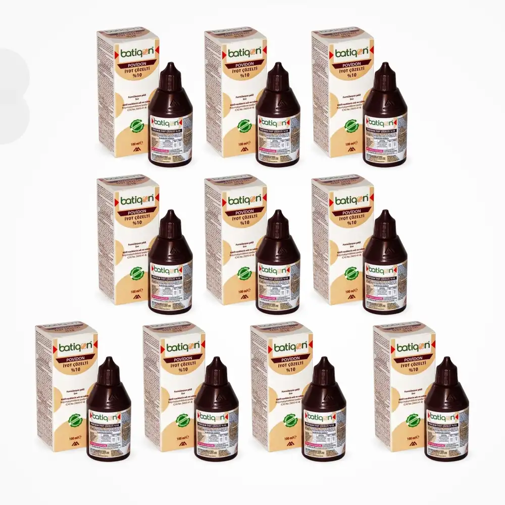 Aqua Batikon Antiseptik Solüsyon (10% İyot Çözelti) 100 ml - 10 Adet