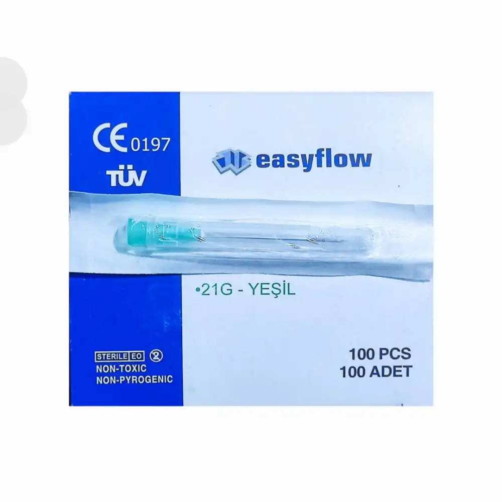 Easyflow İğne Ucu Yeşil Uzun (21G/38mm) 100lü Kutu