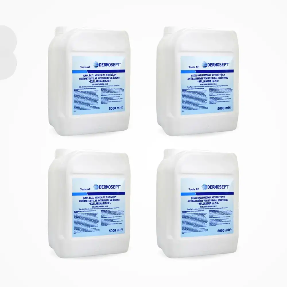 Dermosept Tools Af Alkol Bazlı Medikal ve Tıbbi Yüzey Solüsyonu 5 Lire - 4 Adet (1 Koli)