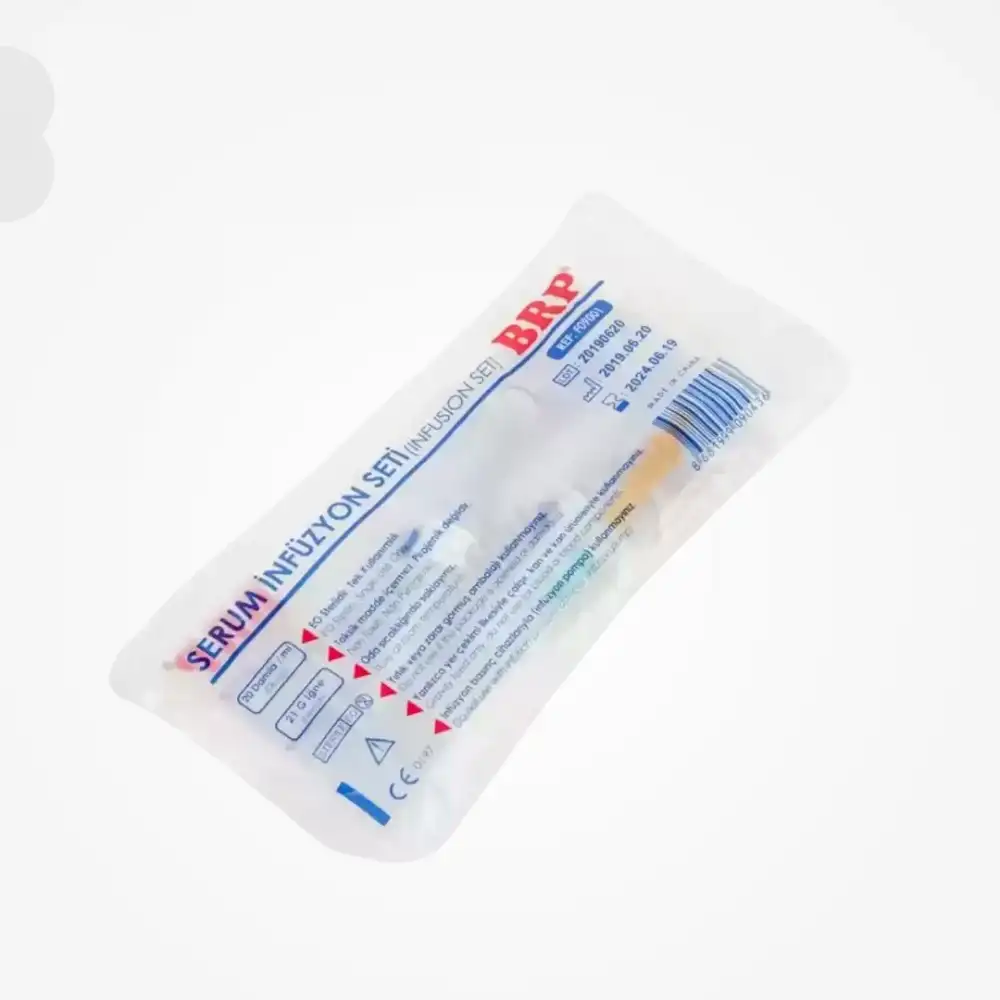 BRP Serum Seti (İnfüzyon Seti) Kilitli (Vidalı Uç) Yeşil Uçlu 250 Adet