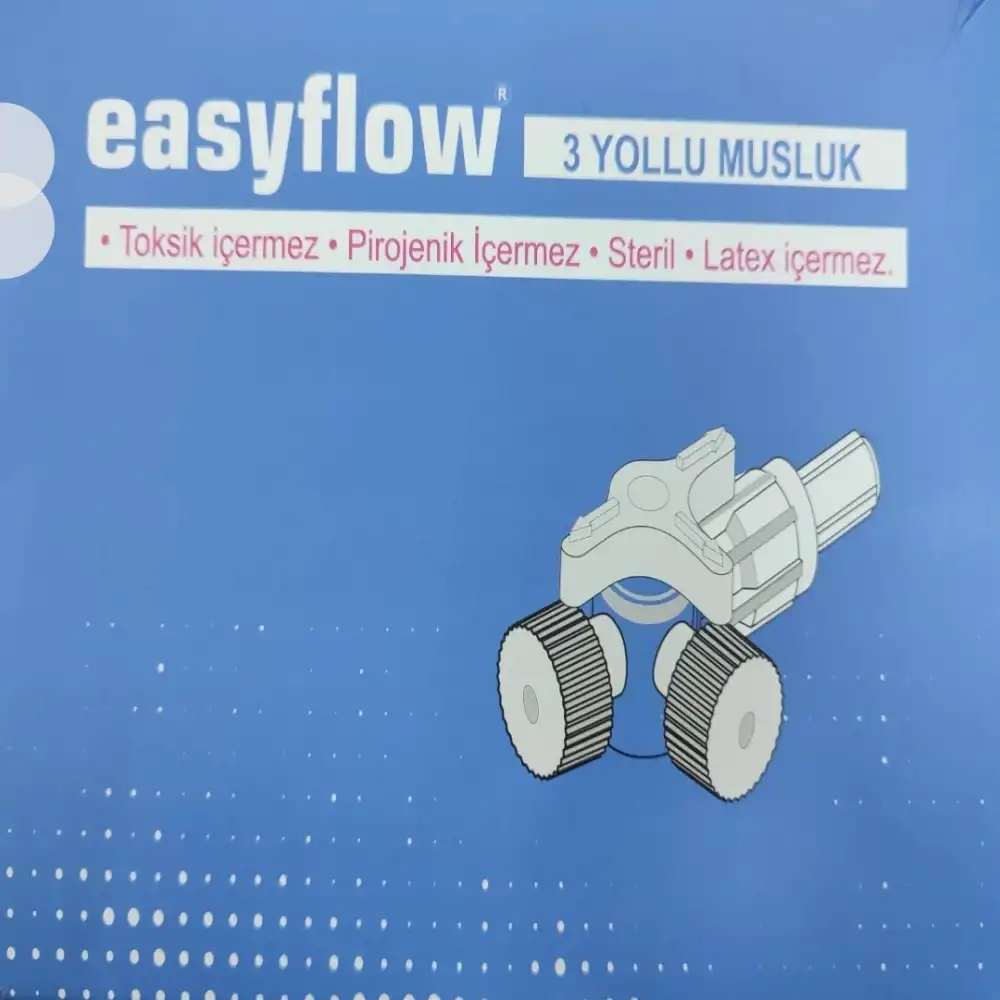 Easyflow Üç Yollu Musluk Mavi 50li Kutu