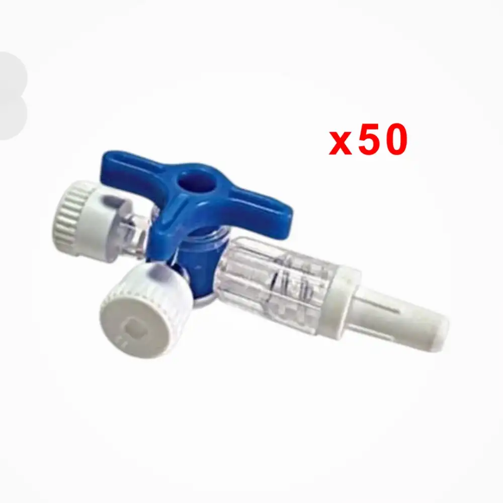 Link Üç Yollu Musluk Mavi 50li Kutu