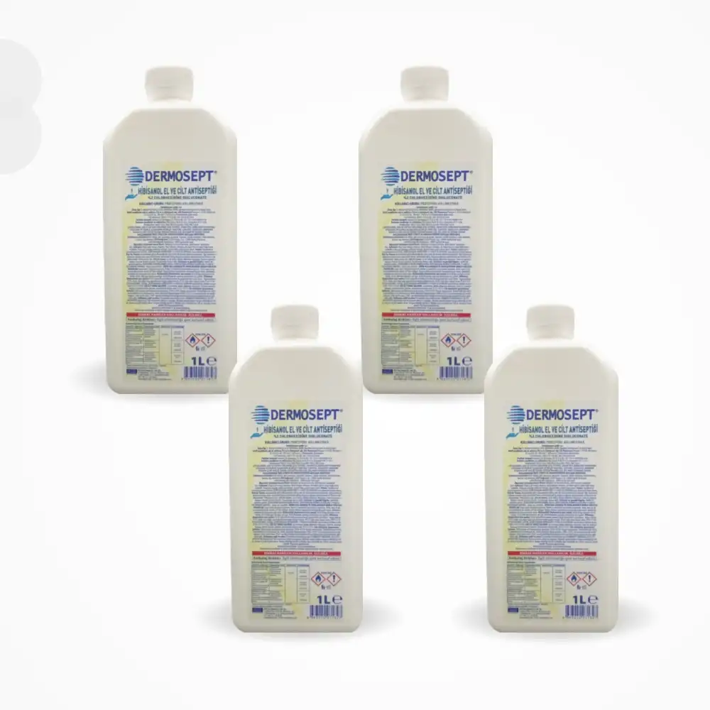 Dermosept Hibisanol Solüsyon Klorheksidin (CHLORHEXİDİNE %2) 1 LT - 4 Adet