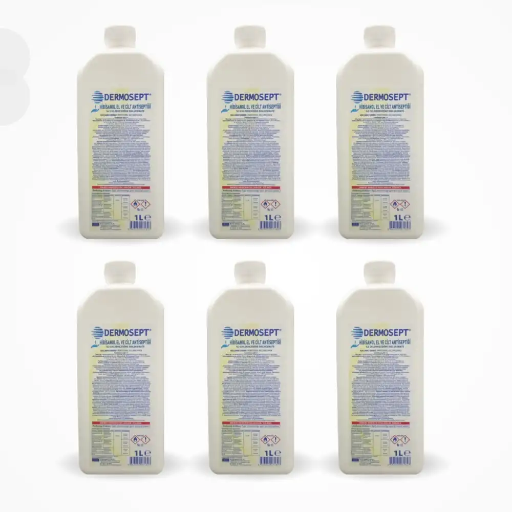 Dermosept Hibisanol Solüsyon Klorheksidin (CHLORHEXİDİNE %2) 1 LT - 6 Adet
