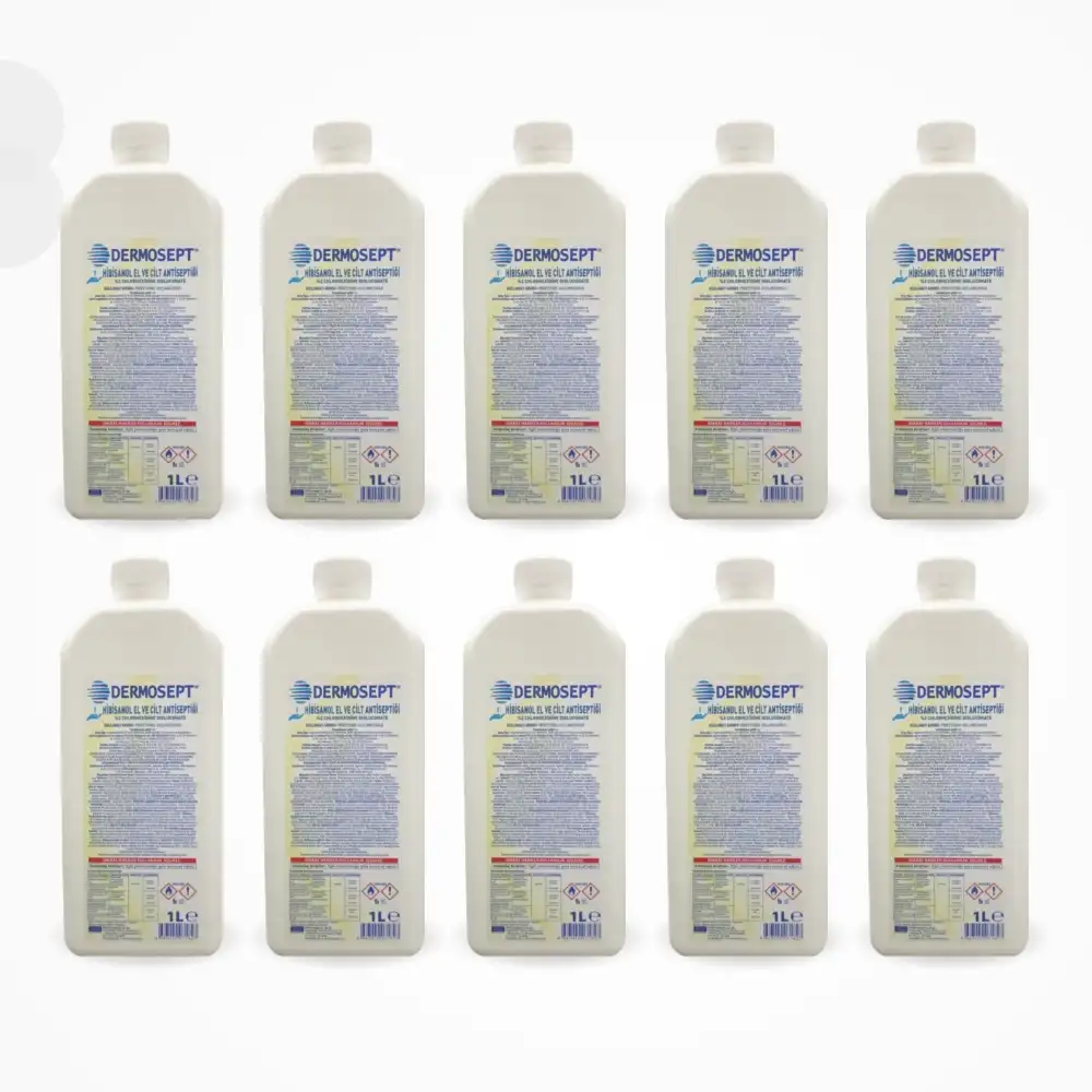 Dermosept Hibisanol Solüsyon Klorheksidin (CHLORHEXİDİNE %2) 1 LT - 10 Adet