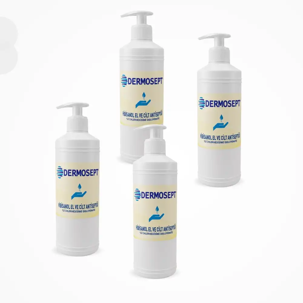 Dermosept Hibisanol El ve Cilt Ansiteptiği Klorheksidin %2 500ml - 4 Adet