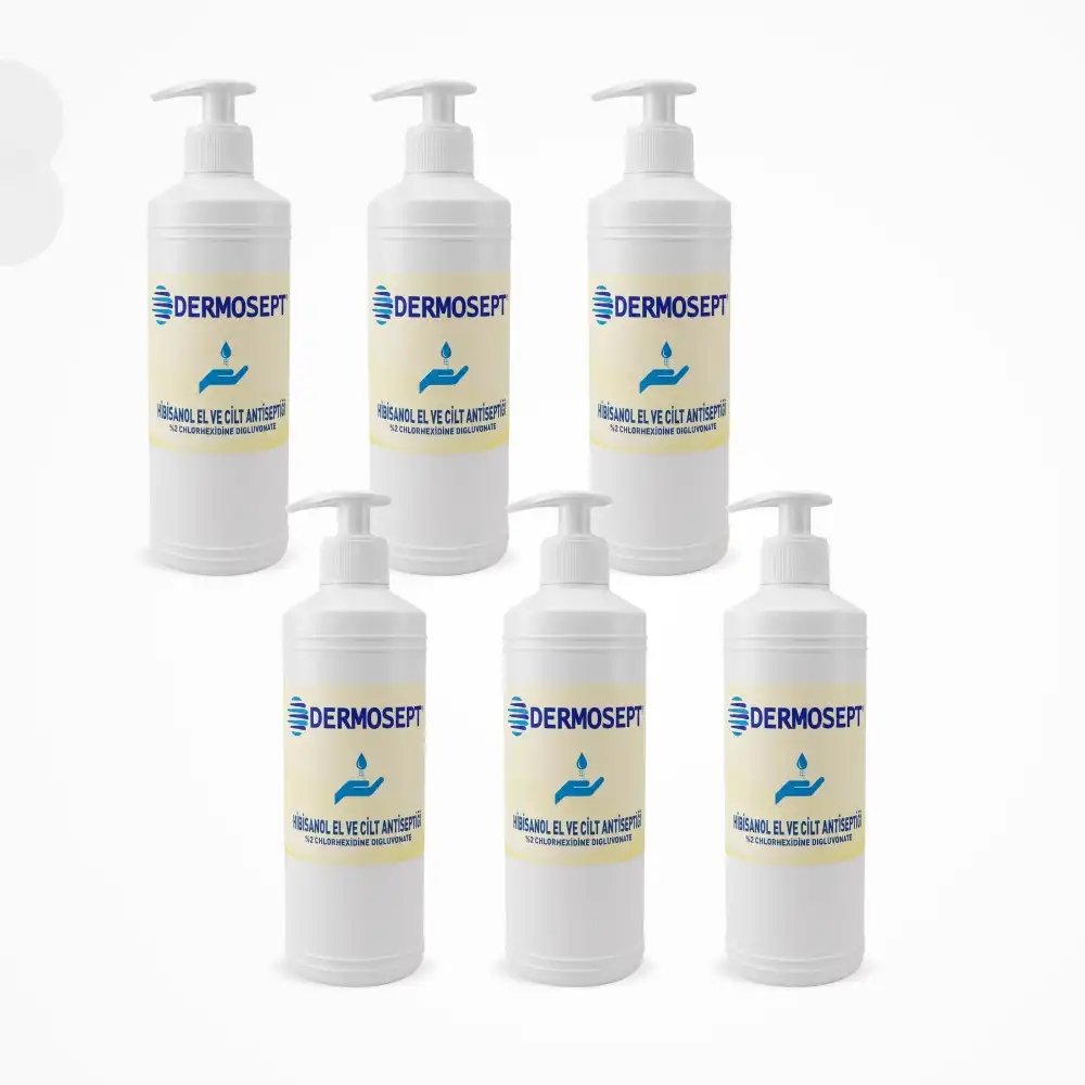 Dermosept Hibisanol El ve Cilt Ansiteptiği Klorheksidin %2 500ml - 6 Adet