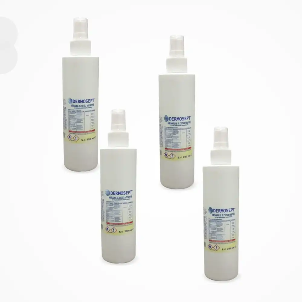 Dermosept Hibisanol El ve Cilt Ansiteptiği (Klorheksidin %2 Sprey) 250ml - 4 Adet