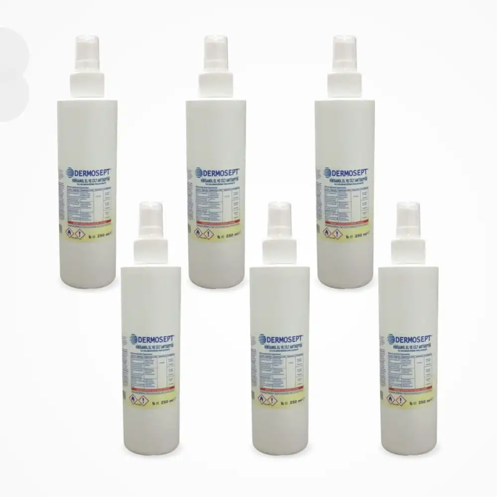Dermosept Hibisanol El ve Cilt Ansiteptiği (Klorheksidin %2 Sprey) 250ml - 6 Adet