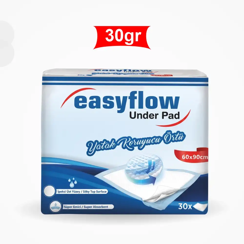 Easyflow Yatak Koruyucu 60cm x 90cm 30lu Paket x 6 Paket (180 Adet)